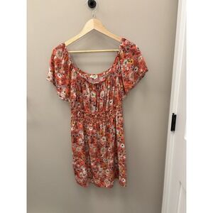 REWIND Womens floral Size Medium Off Shoulder Dress (3152)